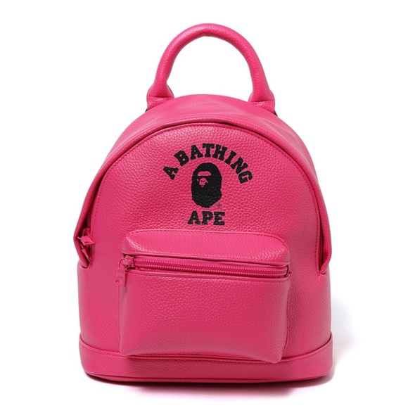 bape leather backpack